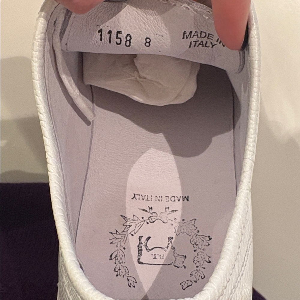Del Toro Men’s White Leather Sneakers Sz 8 - Picture 5 of 5